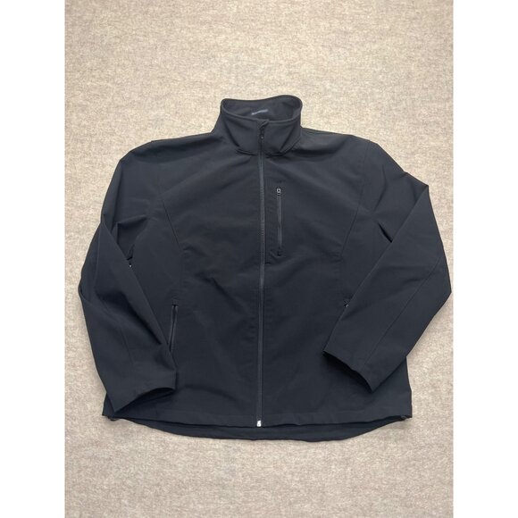 St.John's Bay Black Full Zip Water Resistant Jacket Size XL - Picture 1 of 7